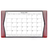 Burgundy Leather Desk Pad w/ Calendar Insert, 34 x 20